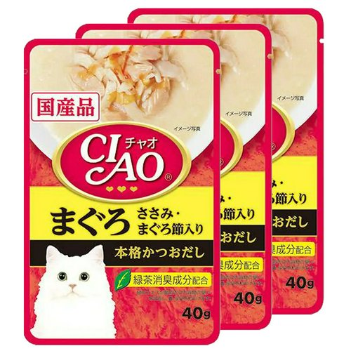 いなば CIAO チャオ まぐろ ささみまぐろ節入り 40g×3袋