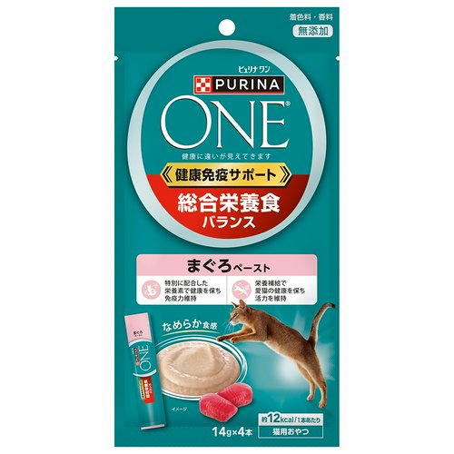 ピュリナワン おやつ 健康免疫サポート 総合栄養食バランス まぐろペースト 56g