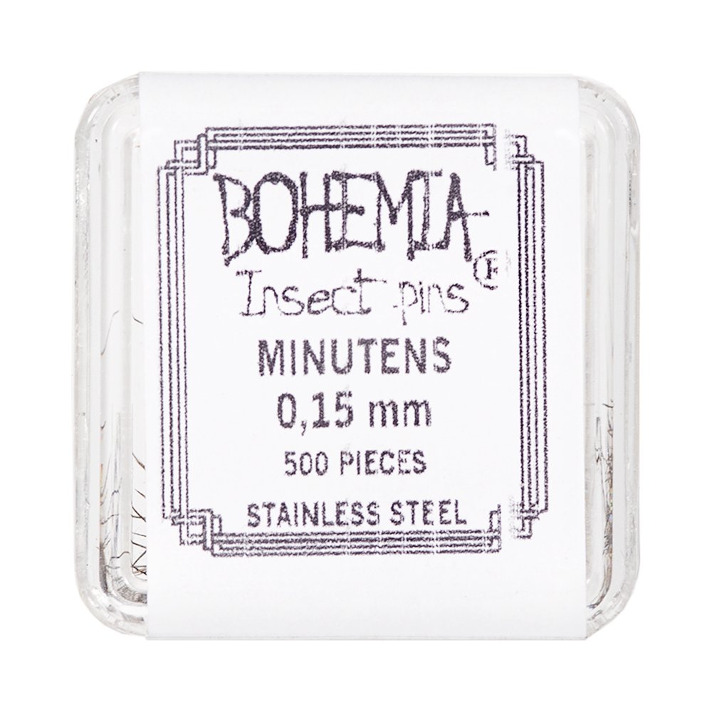 標本針 BOHEMIA InsectPins 微針 直径0.15mm 500本入り 長さ12mm