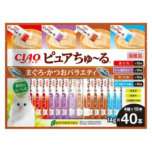 CIAO ピュアちゅ~る まぐろかつおバラエティ 14g×40本