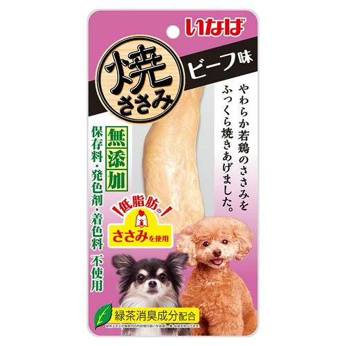 いなば 犬用 焼ささみ ビーフ味 1本 犬 おやつ ささみ