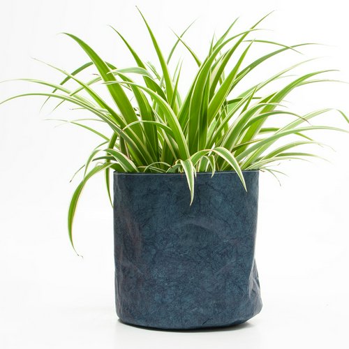 鉢カバー 軽量鉢カバー 6号用 ネイビー 観葉植物 おしゃれ 北欧 室内 軽い たためる 穴なし 特殊不織布