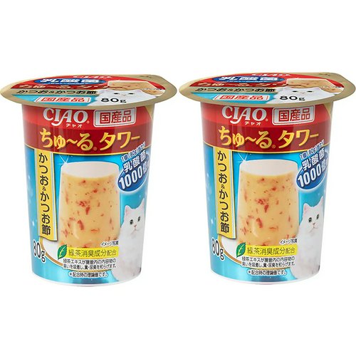 いなば CIAO チャオ ちゅ~るタワー かつお&かつお節 80g×2個 ちゅーる チュール 猫