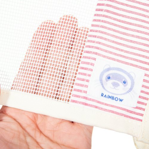 レインボー 24 シンプルメッシュハンモック L ボーダー レッド