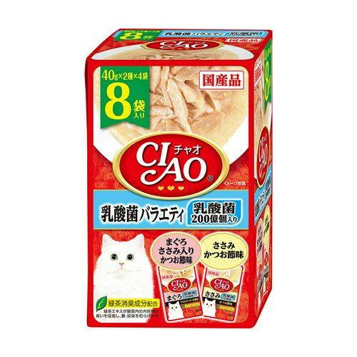 いなば CIAO チャオ パウチ 8袋入り 乳酸菌バラエティ 40g×8袋×12個