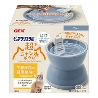 GEX ピュアクリスタル 超ニャン水ボウル ブルー