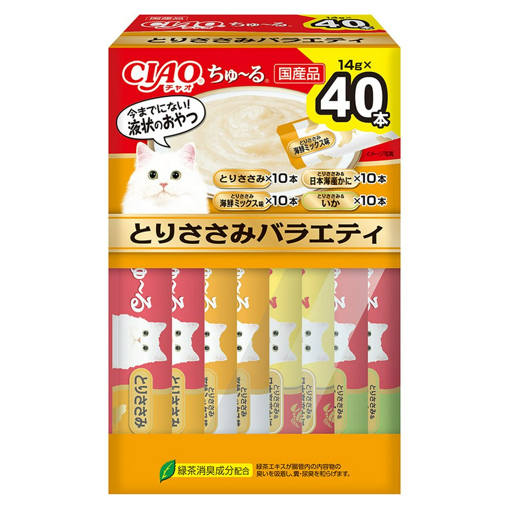 CIAO ちゅ~るBOX とりささみバラエティ 14g×40本
