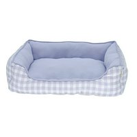 犬 猫 ベッド サマーギンガム スクエアベッド S パープル